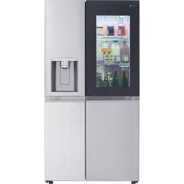 LG -LRSOS2706S 27 Cu. Ft. Side-by-Side Smart Refrigerator with Craft Ice and InstaView - Stainless Steel