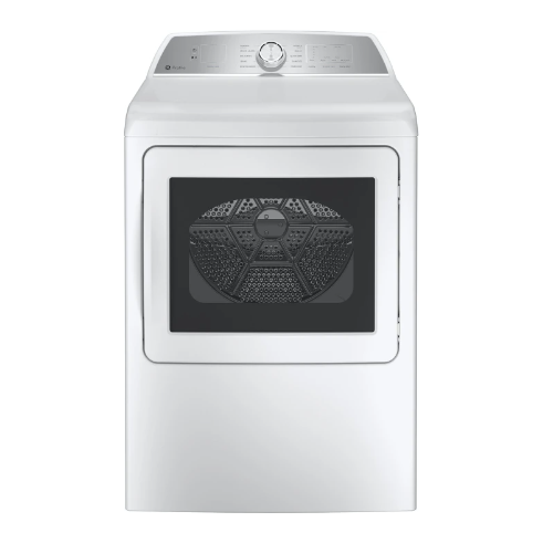 GE Profile PTD60EBSRWS 27 Inch Electric Dryer with 7.4 Cu. Ft. Capacity, Built-In WiFi Powered by SmartHQ™, Washer Link, Sanitize Cycle,