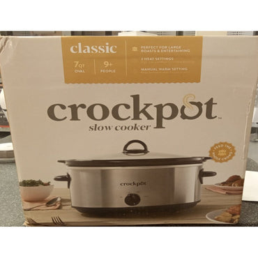 Crockpot slow cooker classic 7QT oval