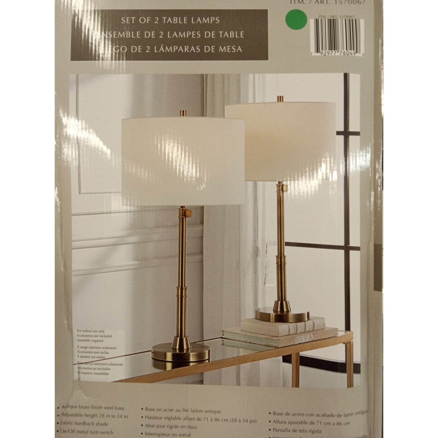 Set of 2 table lamp