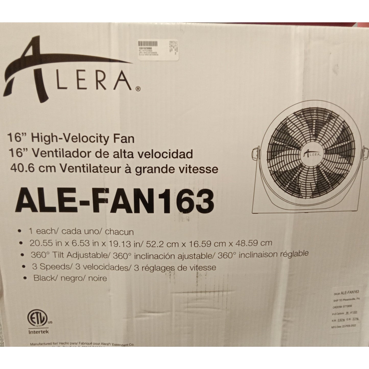 Alera fan 163