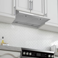 Ancona AN-1227 UC64NL 30" Ducted Under-Cabinet Range Hood in Stainless Steel with Night Light Feature