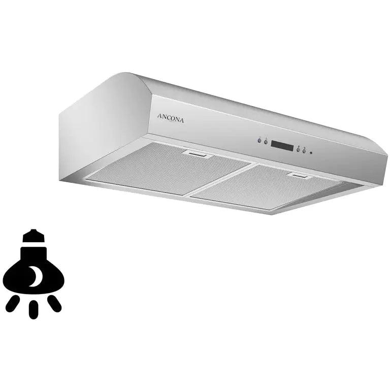 ANCONA AN-1229 UC7630 Under Cabinet Range Hood with Night Light Feature 700 CFM 30 in.