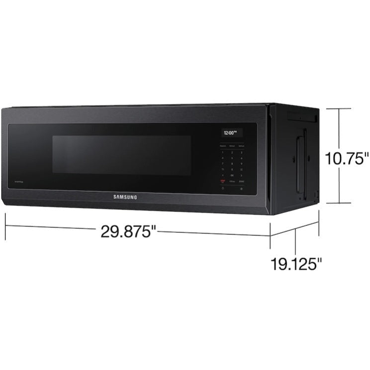 Samsung ME11A7510DS/AA 1.1 cu. ft. Smart SLIM Over-the-Range Microwave with 550 CFM Hood Ventilation, Wi-Fi & Voice Control in Stainless Steel