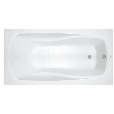 PROFLO Lansford 72" x 42" Drop In Acrylic Soaking Tub with Reversible Drain and Overflow